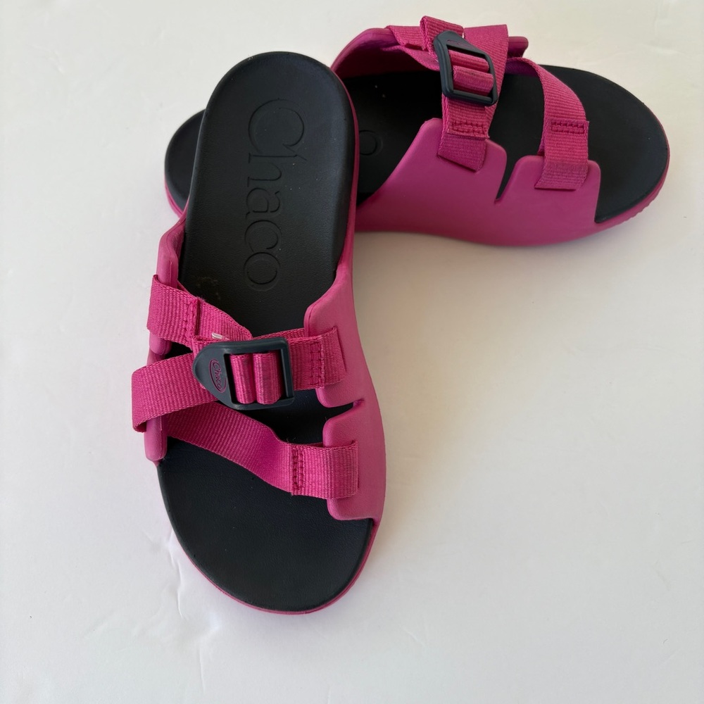 Chaco Kids' Chillos Pink Slide Sandal girls size 4 - EUC